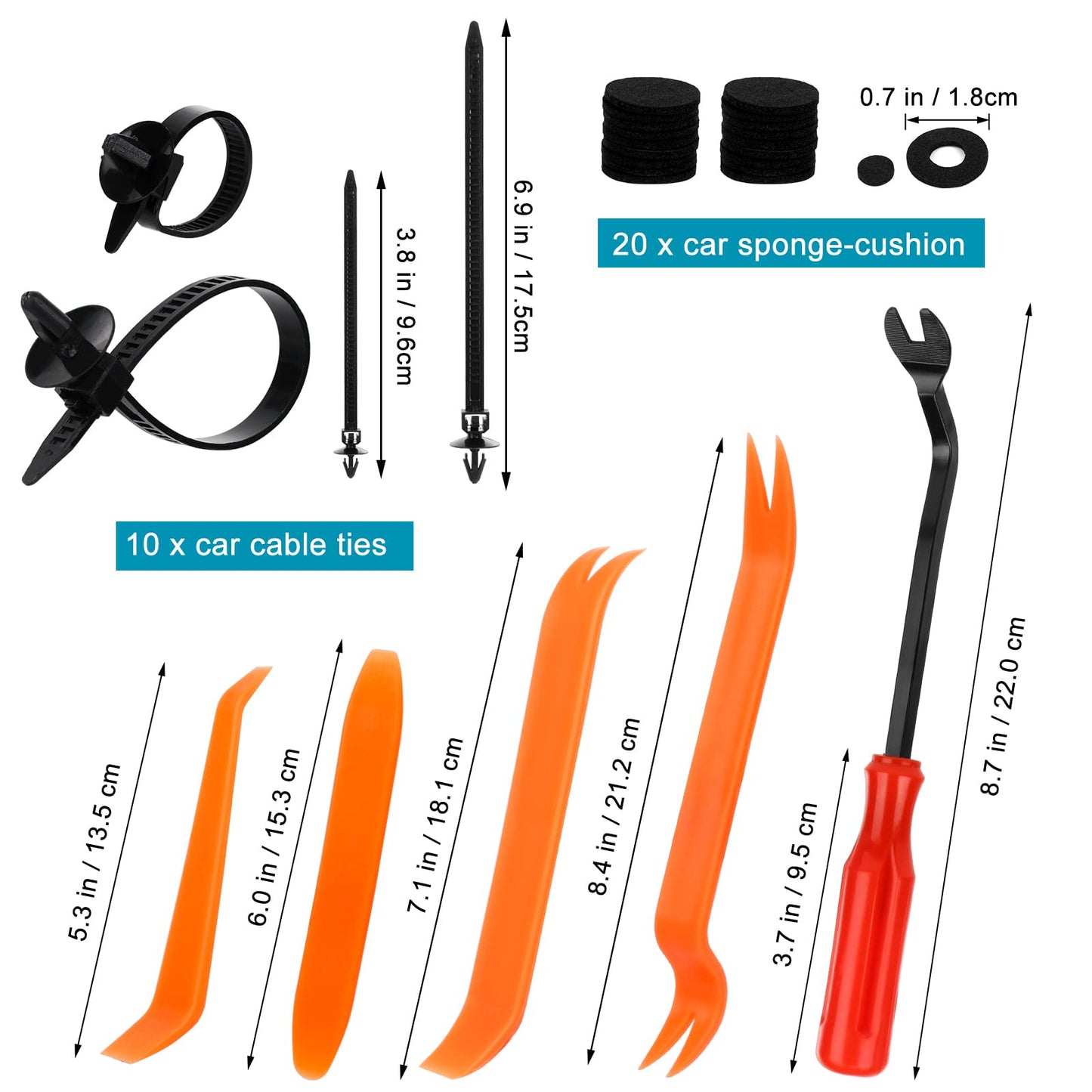 835 PCS Car Push Retainer Clips and Plastic Fasteners Kit - 24 Sizes Nylon Bumper Fender Clips Plastic Rivets with Fasteners Removal Tool for Toyota GM Ford Honda Acura Chrysler