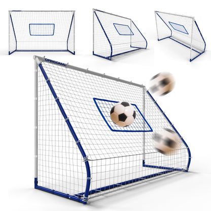 Open Goaaal 3-in-1 Soccer Rebounder Goal - 4 ft x 6 ft - Adjustable Angle Modes for Shooting Drills - Ground-Pass Setup for Passing Practice - High-Angle Rebound Net for Ball Control