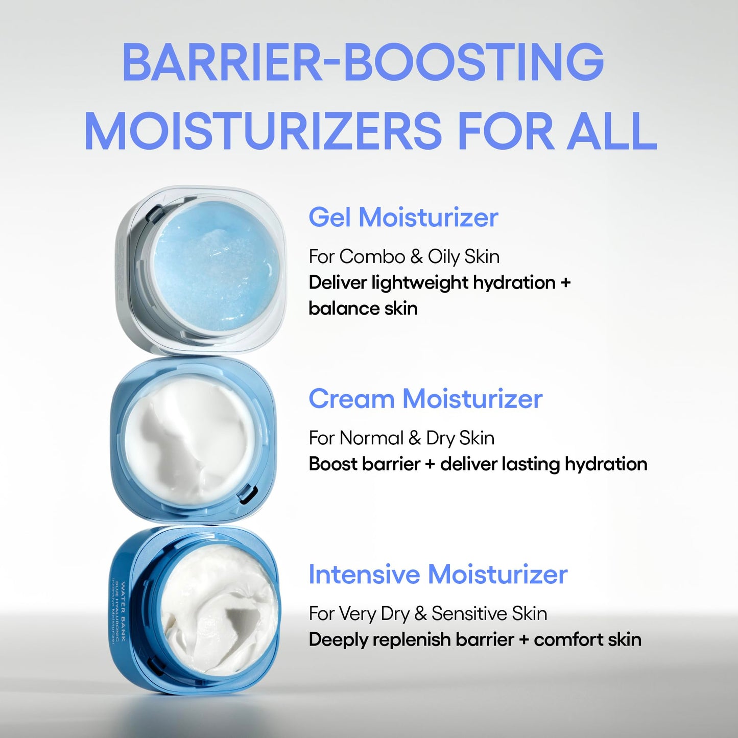 LANEIGE Water Bank Blue Hyaluronic Cream Moisturizer: Hydrating Korean Face Cream with Squalane & Ceramide for Skin Barrier Support, Dermatologist-Tested