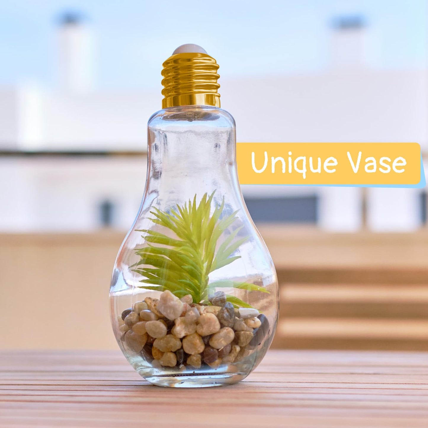Tessco for you 36 Pcs 6.8 oz/ 200 mlPlastic Light Bulb Jars Clear Plastic Candy Jars Bulb Vase Christmas Ornament Storage Container with Lid Fillable Ornament for Candy DIY Craft Hanging(Gold)