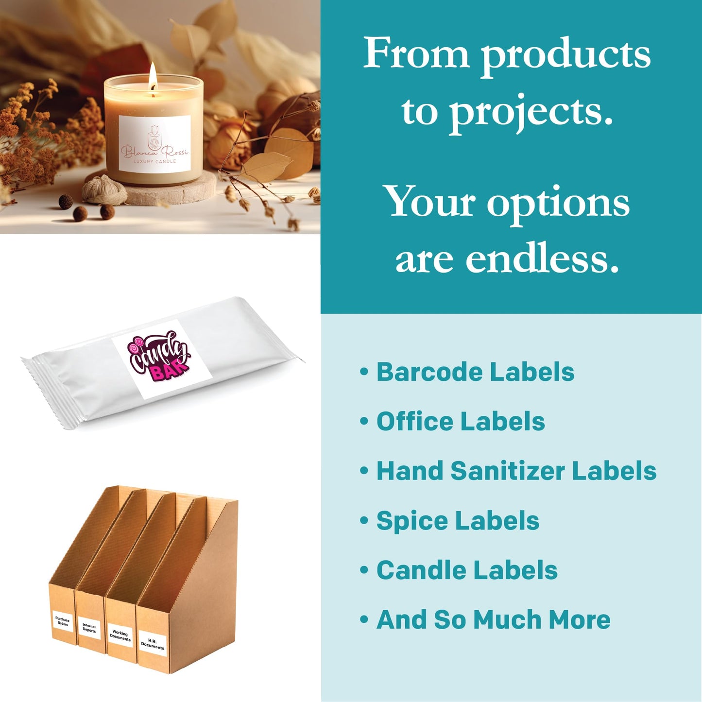 Premium Label Supply White Sticker Labels – 2" x 1.5" – Laser/Inkjet Compatible – (18 per Sheet), 25 Sheets – 450 Total Adhesive Labels