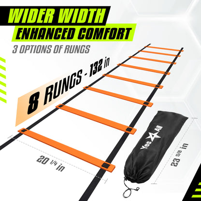 YES4ALL Agility Ladder - 8 rungs - Orange