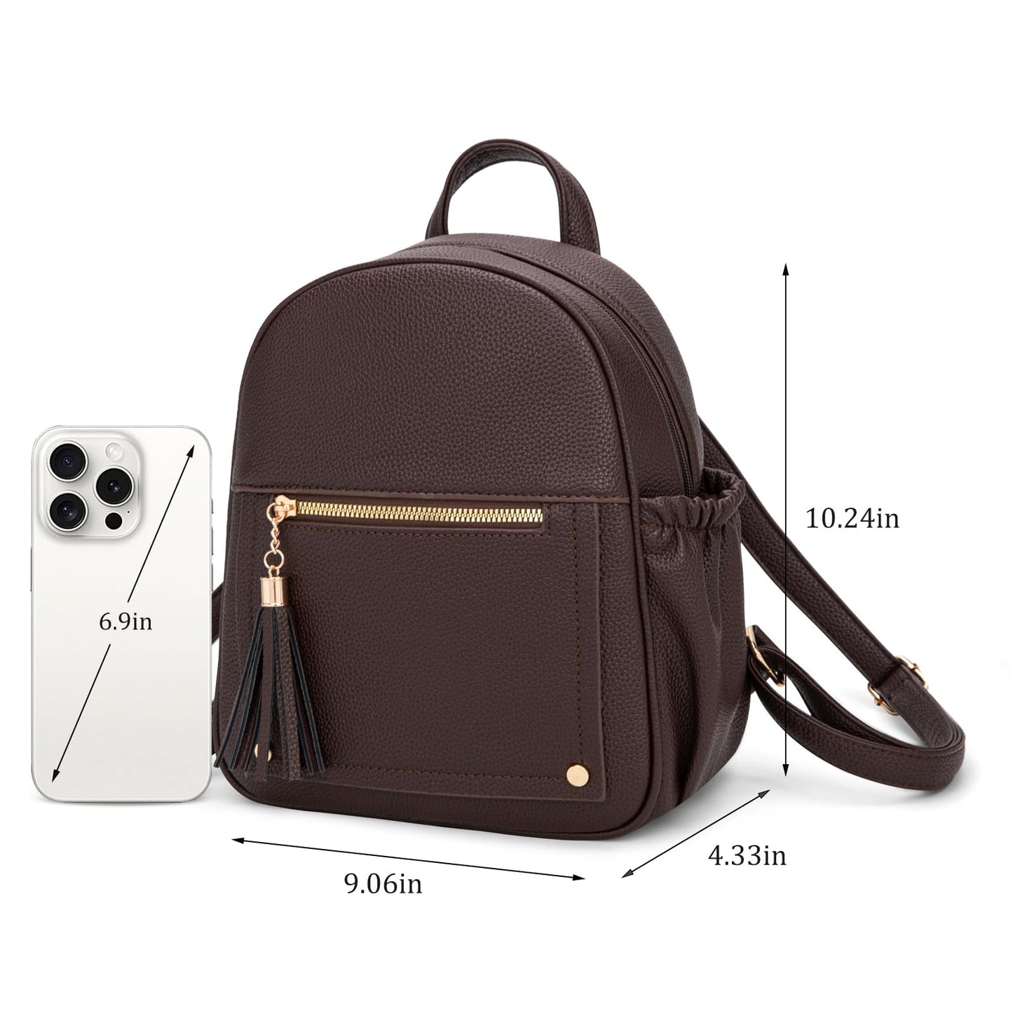 Montana West Mini Backpack Purse for Women Anti Theft Backpacks with Secured Zipper and Tassel