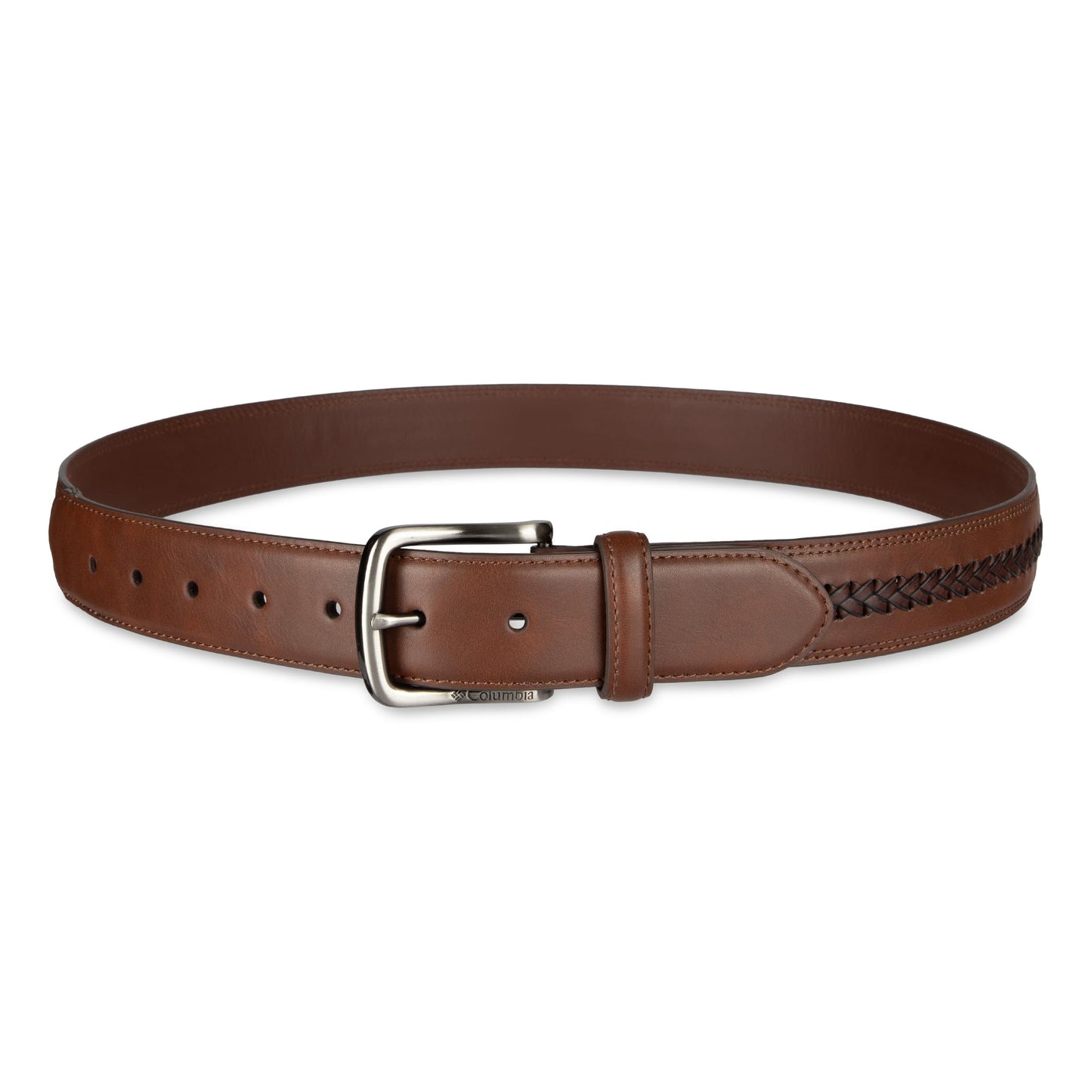 Columbia Men's Casual Top Lace Braid Belt, Brown, Medium