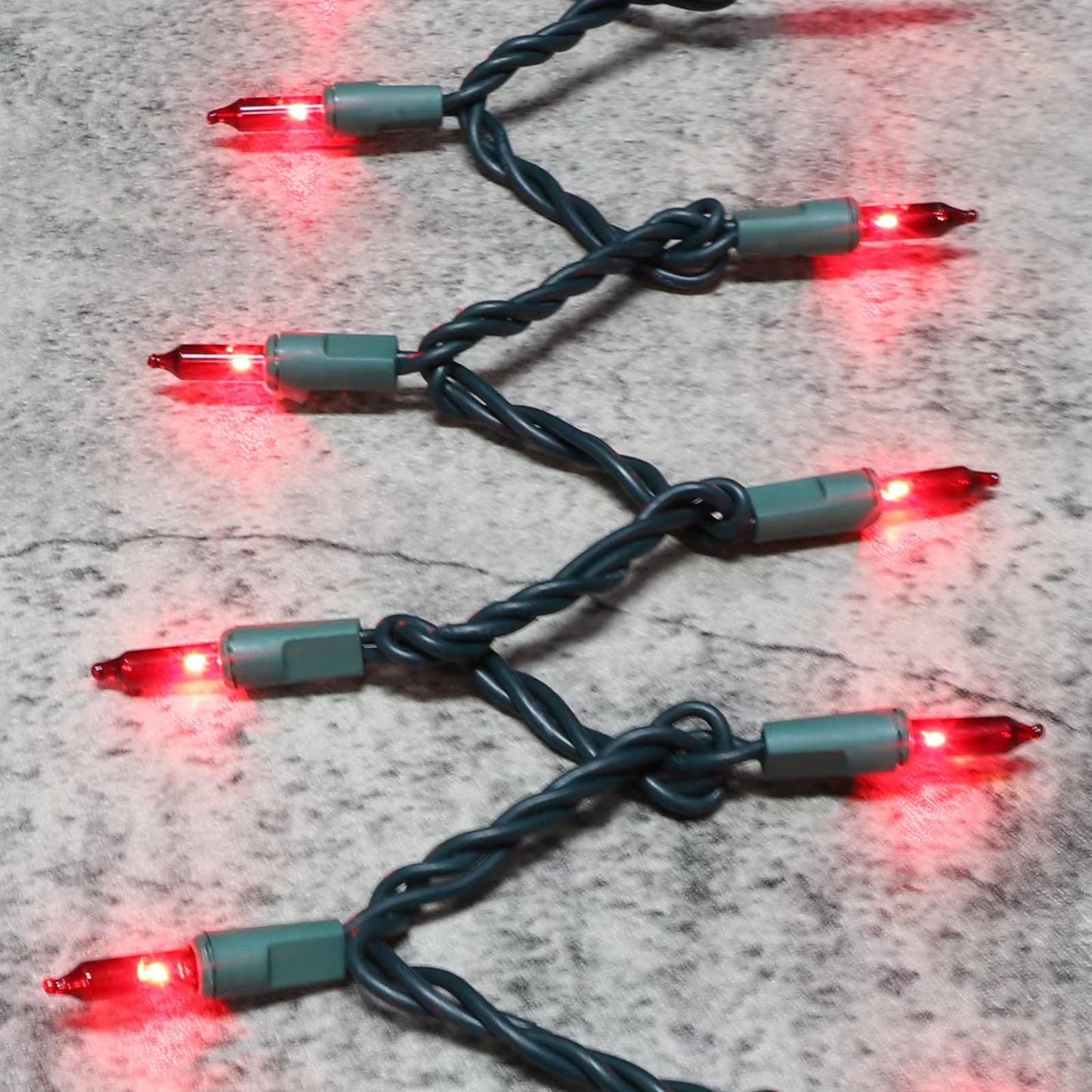 GLOWNOVA Green Wire,RED Incandescent Bulb 300 Mini String Lights for Indoor Christmas Tree Garland Birthday Wedding Party Festival Decoration