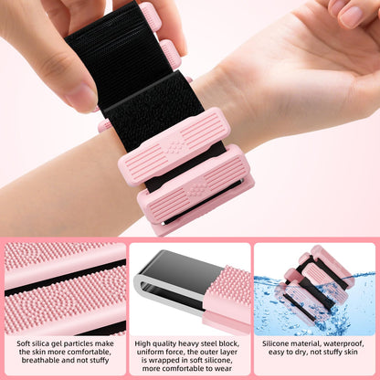 Pilates Wrist & Ankle Weights for Women, Wearable Wrist & Leg Weights Set of 2(1Lb Each) Adjustable Ankle Weights for Walking, Yoga, Dance, Pilates, Pool Exercises and Gym