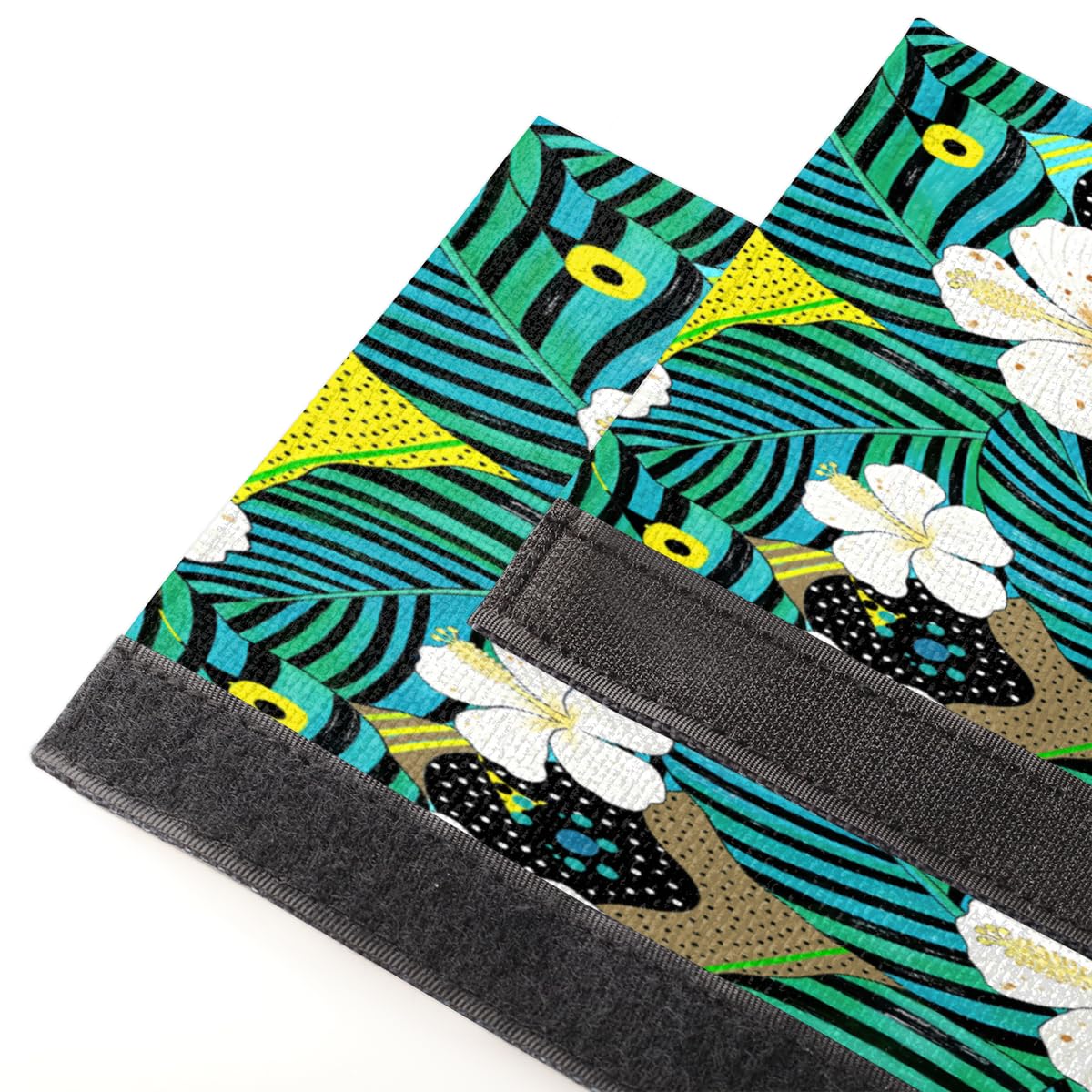 Pardick Refrigerator Door Handle Covers Set of 2, Tropical Flowerss Fridge Handle Cover Washable Fridge Dishwasher Oven Door Decor Protector Handle Cover, Keep Your Kitchen Appliance Clean