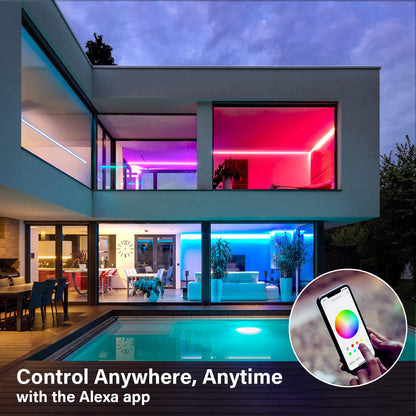 Sengled Smart LED Strip Lights 32.8ft WiFi LED Lights Compatible with Alexa and Google Home 16 Million Colors RGB Music Sync Adjustable Length 25,000 Hours Life Multi Mode Support for Game Movie