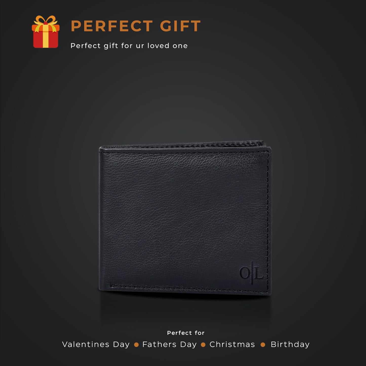 Oak Leathers Slim Leather Wallet for Men - RFID Wallets 6 Credit Card Holder Ultra Thin Gift for Mens, Front Pocket Minimalist Design (Nappa Black)