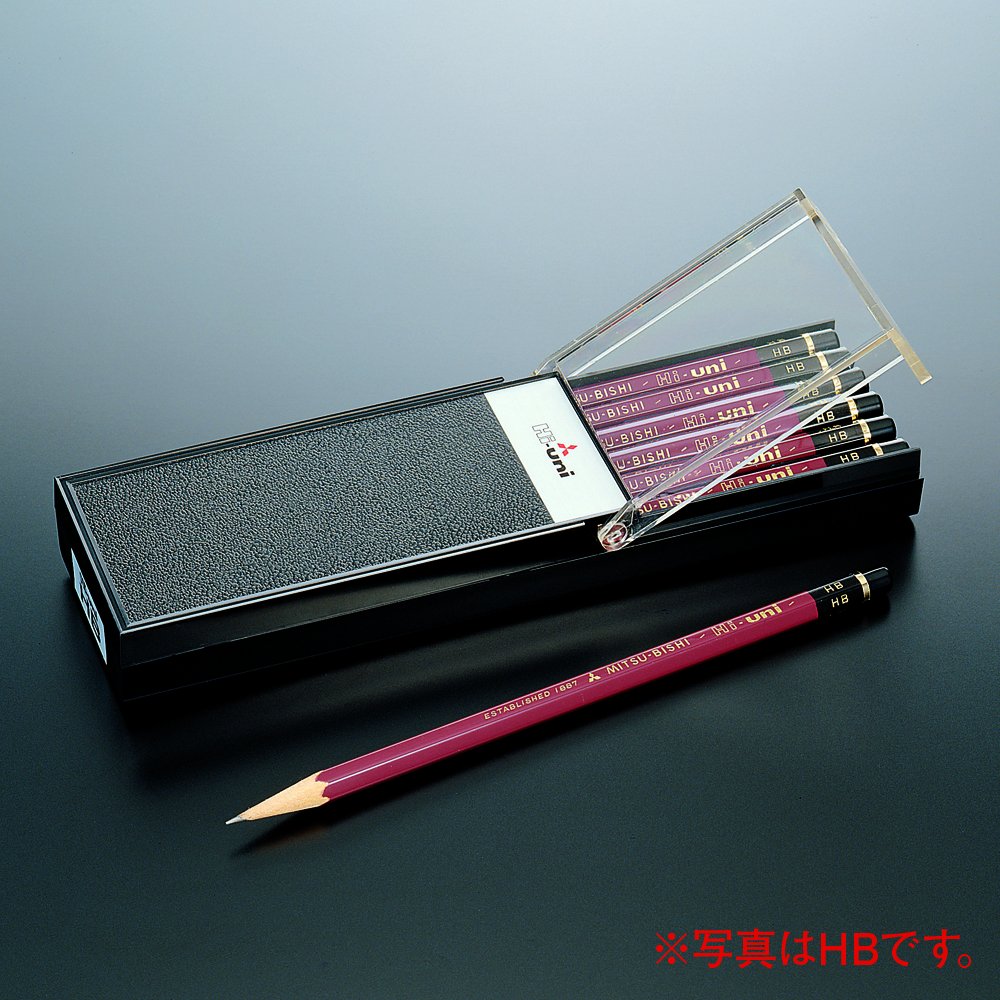 Uni Hi-Uni Wooden Pencil - 10B - Box of 12 (HU10B)