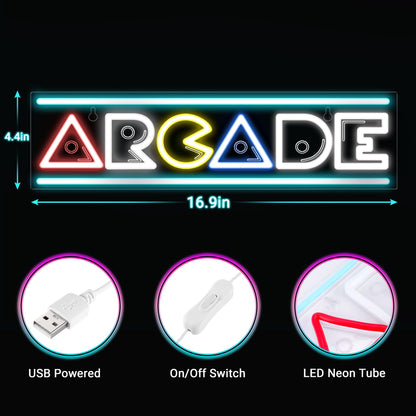 Kavaas Gamer Neon Sign, Game Controller LED Sign for Gaming Room Decor - Game Neon Sign for Teen Boy Room Decor - Best Gamer Gifts for Boys, Kids