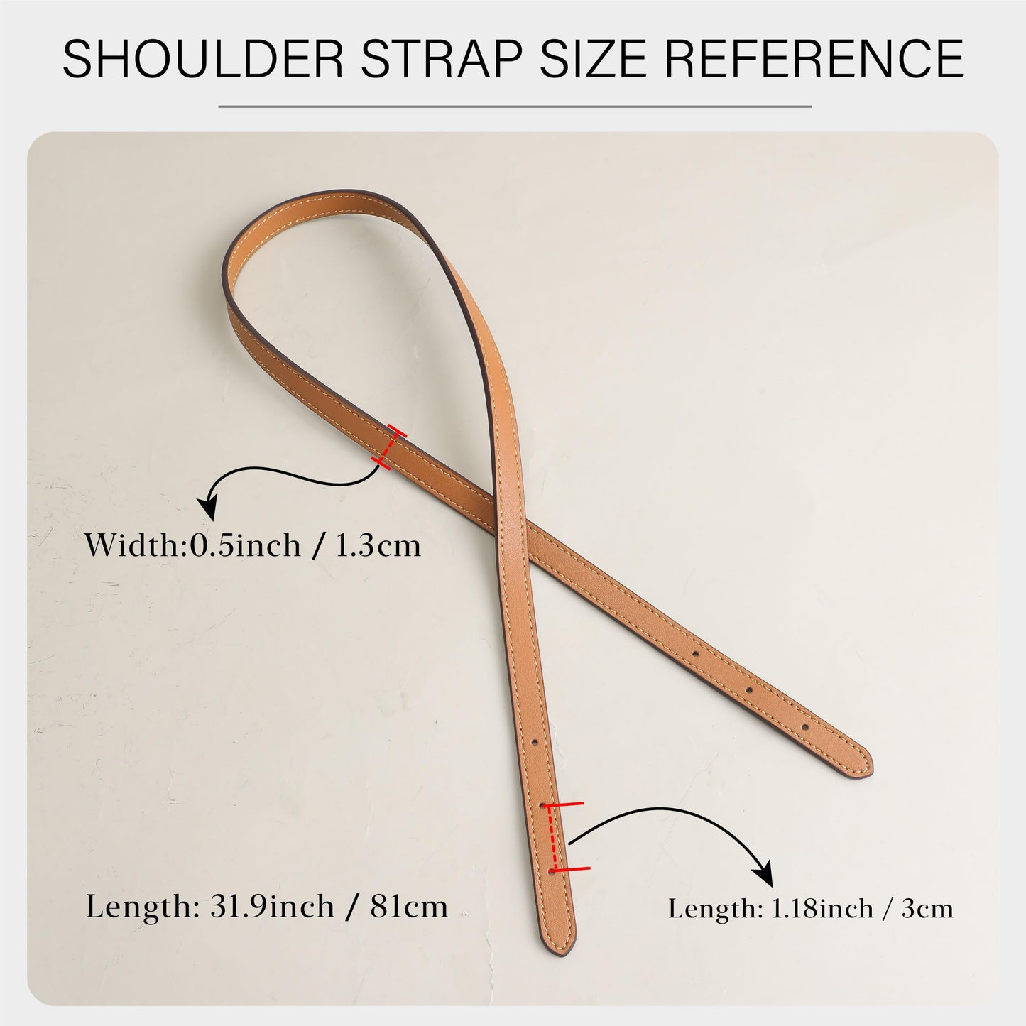 OAikor Purse Strap Replacement Compatible with Coach Mollie Tote Bag 25 & MK Basket Bags, 2 Pieces Microfiber Leather Shoulder Strap for Tote HandBag Handles(Khaki,31.9 inches)