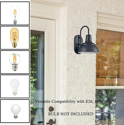 Moose Outdoor Porch Light Fixture Gooseneck Barn Light Outdoor Black Patio Light Exterior for Garage Porch
