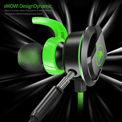 BlueFire 3.5 MM Gaming Headphone Wired Gaming Earphone Noise Cancelling Stereo Bass E-Sport Earphone with Adjustable Mic for PS4, Xbox One, Laptop, Cellphone, PC (Green)