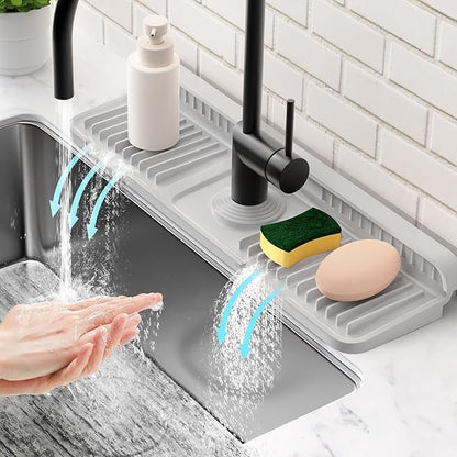 17.7'' Folding Faucet Mat for Kitchen Sink Splash Guard Kitchen Sink Faucet Mat