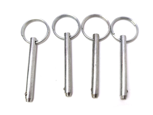 (4 Pack) Marine Hardware,Simple Insert Quick Release Pin, Diameter 1/4"(6.35mm), Usable Length 1.85"(47mm), Overall Length 2.36"(60mm), Bimini Top Pin