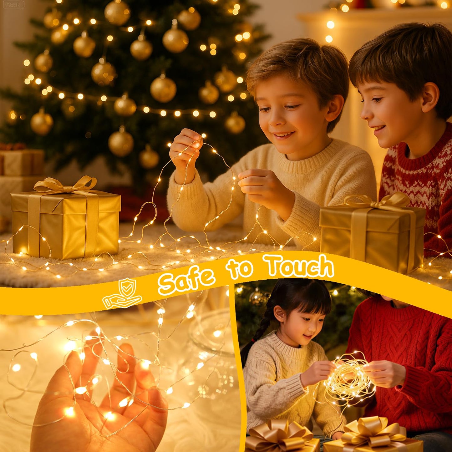 500LED Fairy Lights Twinkle String Light Plug in, 164ft Bendable Silver Copper Wire Firefly Lights, 12Modes with Timer Remote, Warm White Decor for Indoor Outdoor Room Wedding Party Christmas