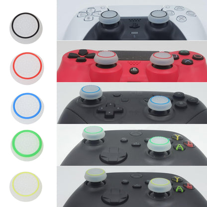 ZHI-NYLLDJS Controller Thumb Grips for PS5/4,Controller Thumb Caps for Xbox,Joystick Stick Grips for Switch Pro Controller,Precision Rings&Thumb Grips Set(30pcs)(Black&White) A&B&C