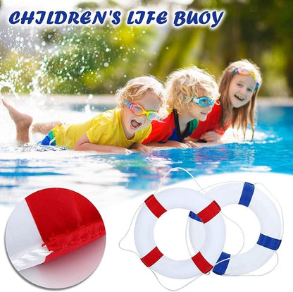 20Inch Throwable Life Preserver Ring with 98.4FT Floating Rescue Rope - Emergency Flotation Device for Boating, Pool, Lake & Beach - Swim Foam Buoy with Perimeter Line Kit (Blue Kit)
