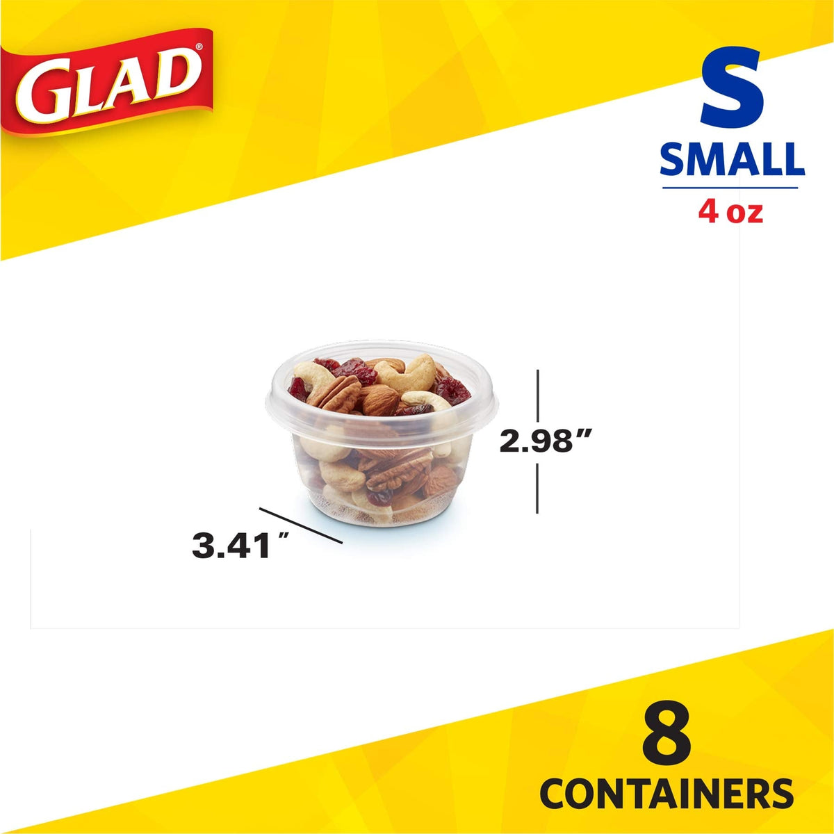 COX70240 - GladWare Mini Round Food Storage Containers