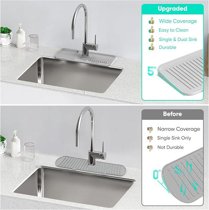 14.6'' Faucet Mat for Kitchen Sink Kitchen Sink Splash Guard Silicone Kitchen