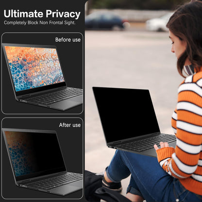 Laptop Privacy Screen 14 Inch 16:9 Aspect Ratio, Laptop Screen Privacy Shield Compatible With Lenovo Hp Dell Acer Asus Thinkpad Envy Xps, Removable Anti Glare Blue Light Computer Filter Protector