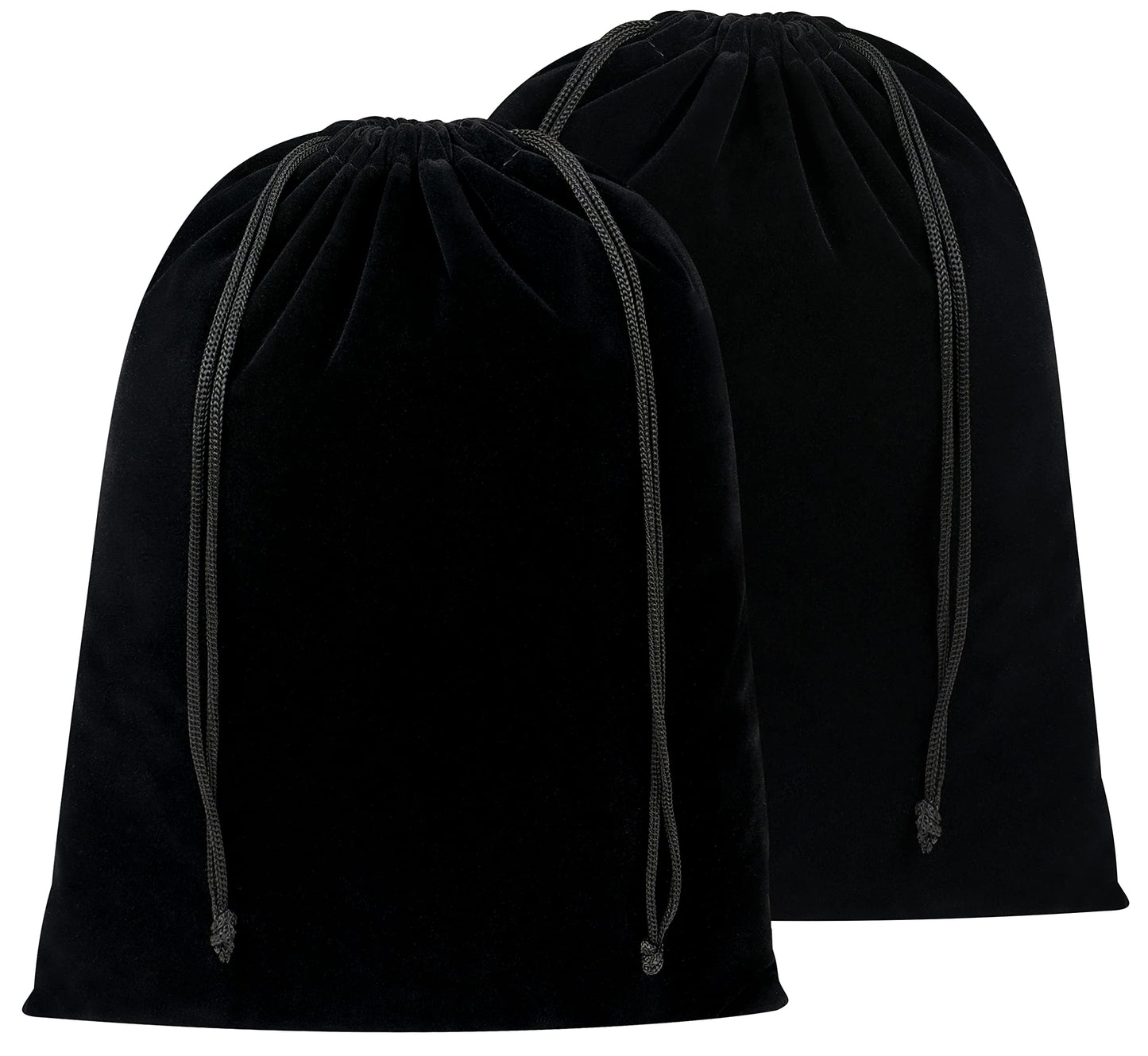 PALTERWEAR Velvet Drawstring Gift Bags - Bulk Wholesale (9 x 12 inch - 25 pack, Black)