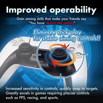 OniAim Precision Rings Orange Demon AIM Assist Motion Control Accessories for PS5, PS4, Xbox Series, PC Gamepads, Switch Pro Controller & Scuf Controller Made in Japan (6 Rings) (Very Soft)