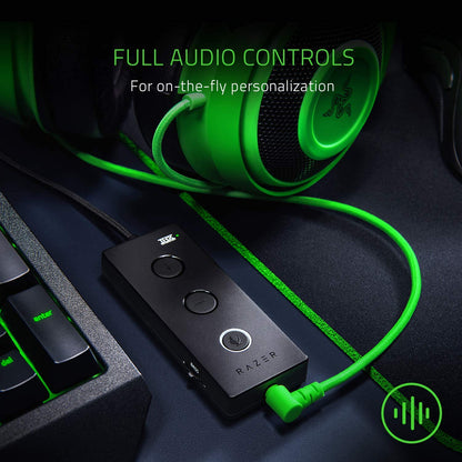 Razer Kraken Tournament Edition, Wired Esports Gaming Headset with Full Audio Control and THX Spatial Sound and Advanced Ergonomics, USB Audio Controller - Green