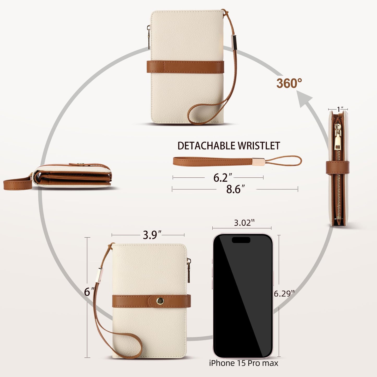 Small Wallet Women RFID Blocking Vegan Leather Slim Thin Bifold Credit Card Wallet Passport Holder Ladies Travel Wallet Mini Purse with Zipper Pocket