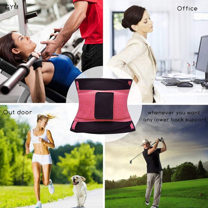 VENUZOR Waist Trainer Belt for Women - Waist Cincher Trimmer - Slimming Body Shaper Belt - Sport Girdle Belt (UP Graded)(Pink,Small)