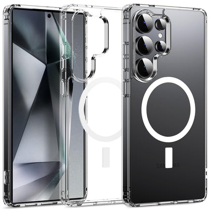 CASEVASN Compatible with Samsung Galaxy S24 Ultra Case, Hybrid Scratch Resistant Clear TPU Shock Absorption Slim Flexible Gel Silicone Protective Magnetic Phone Cover for Galaxy S24 Ultra (Clear)