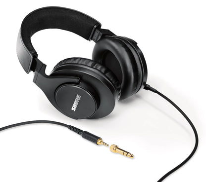Shure SRH440A Professional Over-Ear Wired Studio Headphones – Monitoring & Recording Headphones with Enhanced Frequency Response, Adjustable & Collapsible Design, Works with All Audio Devices, Black