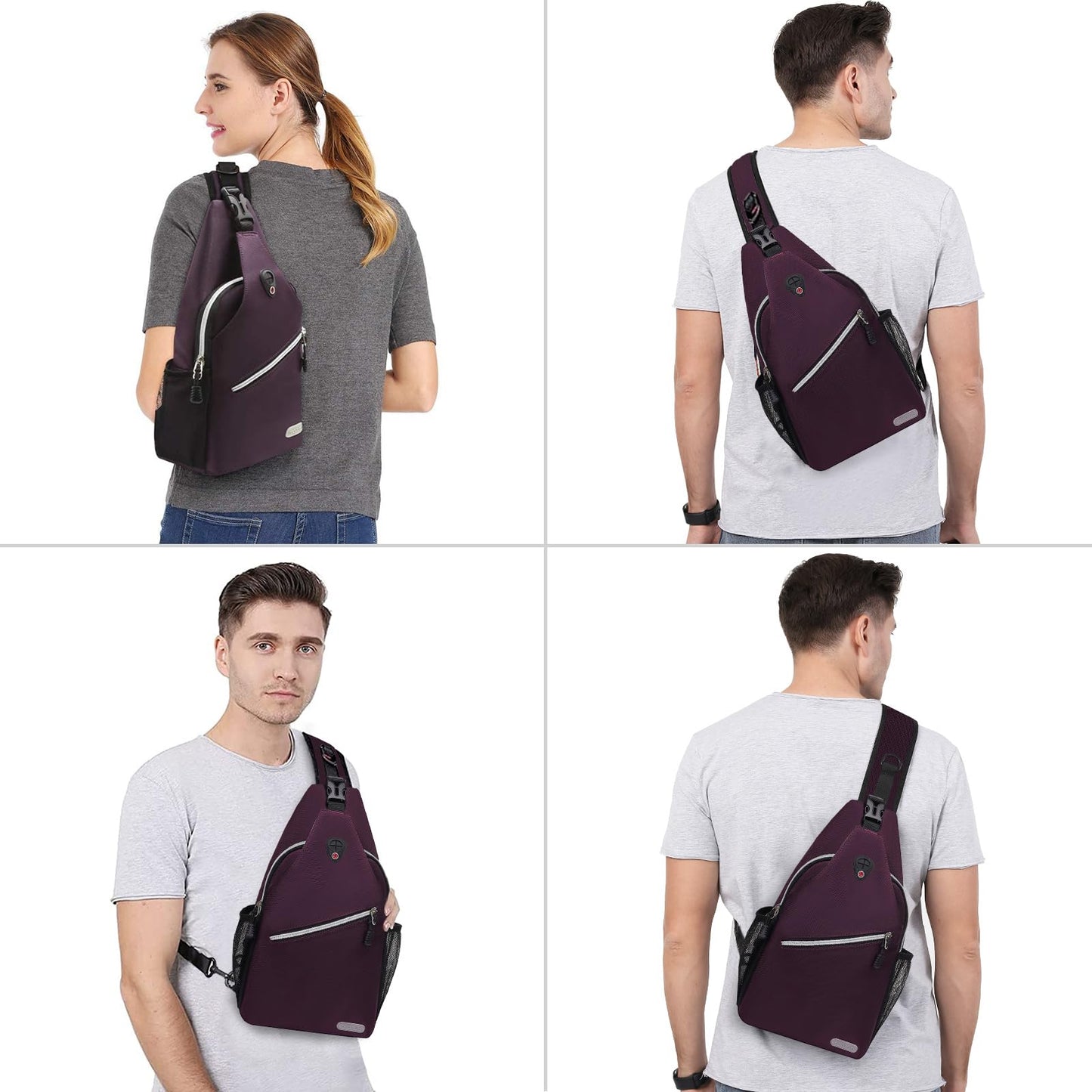 MOSISO Sling Backpack, Multipurpose Crossbody Shoulder Bag Travel Hiking Daypack