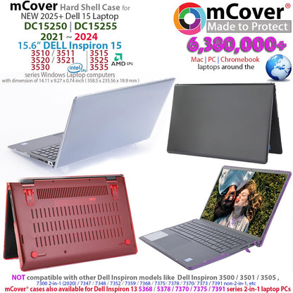 mCover Case Compatible ONLY for 2021-2023 15.6" Dell Inspiron 15 3510 3511 3515 3520 3521 3525 Series Laptop Computer (NOT Fitting Other Dell Models) - Black