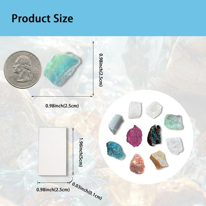 GeLaozee Mohs Hardness Test Kit with 10 Rocks & Porcelain Streak Plate - Complete Geology Mineral Testing Kit for Rock Identification