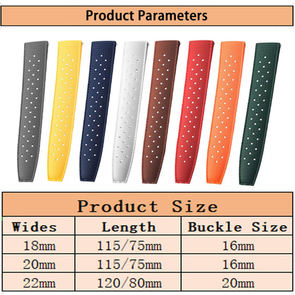 Nizonlaie FKM Rubber Watch Band Tropical Style Quick Release Fluororubber 18mm 20mm 22mm Watch band Soft Breathable Durable Sporty FKM Rubber Watch Strap Replacement Band Strap Men Women