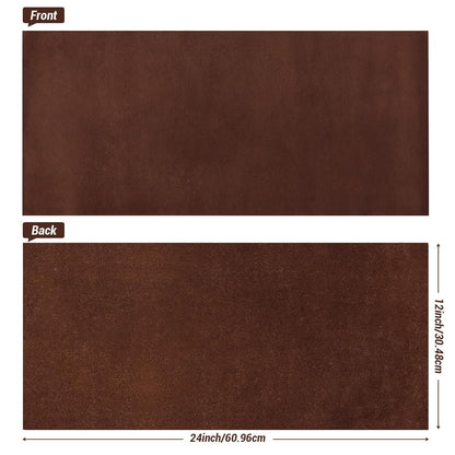 Full Grain Leather Pieces for Leather Working, 12"x24" Tooling Leather Sheets for Crafts Genuine Leather Material 1.8-2.1 mm Thick Leather Hide for Crafting Earring Hobby Dark Brown