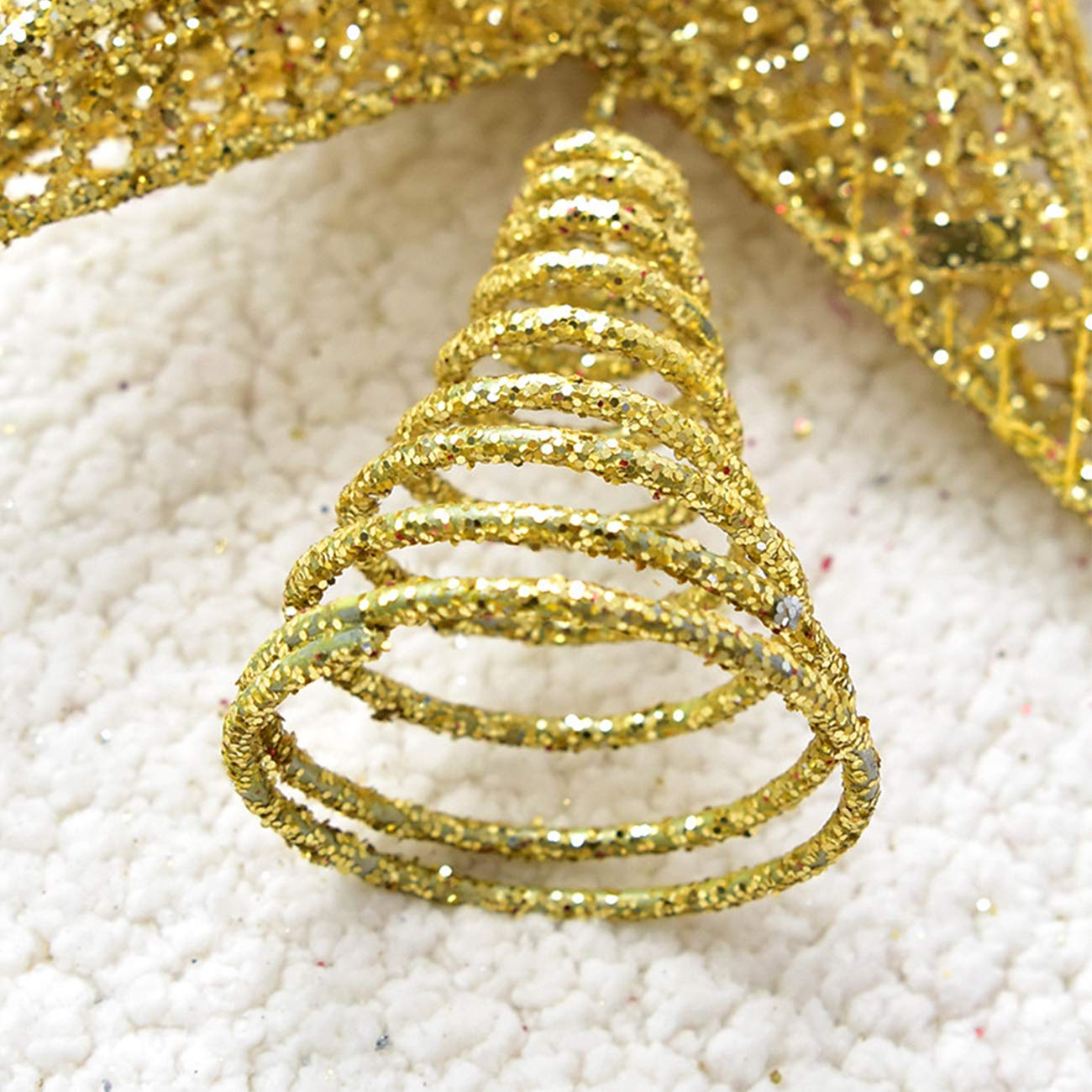 Acronde 10” Christmas Tree Topper Star Christmas Tree Decoration Indoor Party Home Decoration (Gold)