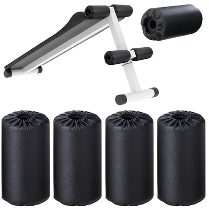 Hollowfly 4 Pcs Foam Foot Pads Foam Roller Pad Replacement for Weight Bench Inversion Table and Gym Exercise Equipments(8 x 3.5 x 0.8 Inches)