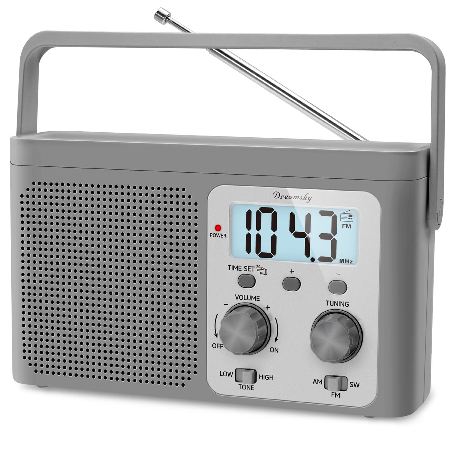 DreamSky AM FM Radio Portable Shortwave Radio Battery Powered/Plug in Wall
