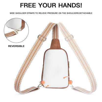Telena Crossbody Sling Bags for Women, PU Leather Fanny Packs Cross Body Bag for Woman