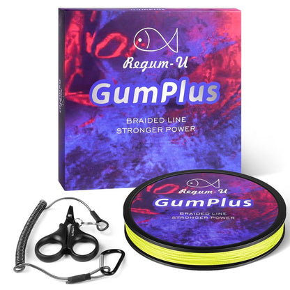 Regum-U GumMAX 150 Yards/80 LB 8X Braided Fishing Line Abrasion Resistant Superline Zero Stretch & Smaller Diameter Confuse & Never Fade in Saltwater and Freshwater (Yellow,80LB-150yards)