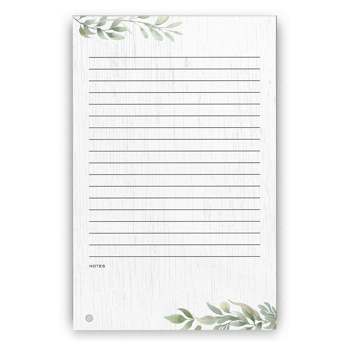 Dashleigh Farmhouse Notepad 5x8 Lined, 100 Sheets Rustic Sage Greenery Writing Pad with Tear Off Pages, Thick Paper Desk Notepad for Office and Home - To Do List Pad, Gift for Women, Kitchen Memo Pad