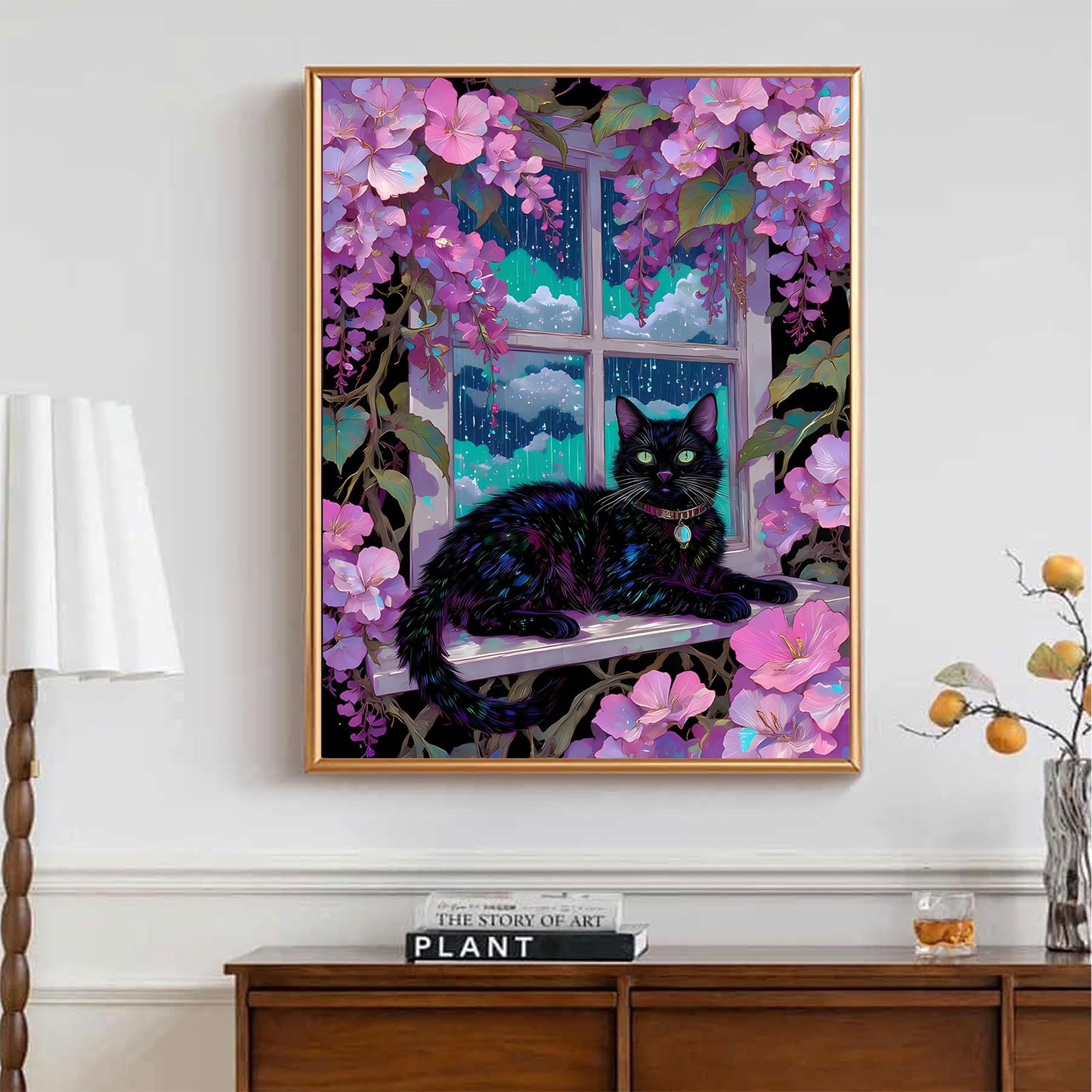 LumiCraft 5D Cat Diamond Art Kits for Adults, Black Cat Diamond Painting Kits for Beginner, DIY Full Drill Diamond Dots Painting Perfect Gem Art for Home Decor 12x16inch