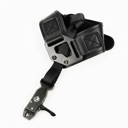 LWANO Archery Compound Bow Release Aids Trigger Adjustable Wristband Release Aids for Adults Youth Kids Hunting Shooting Accessories (Black)