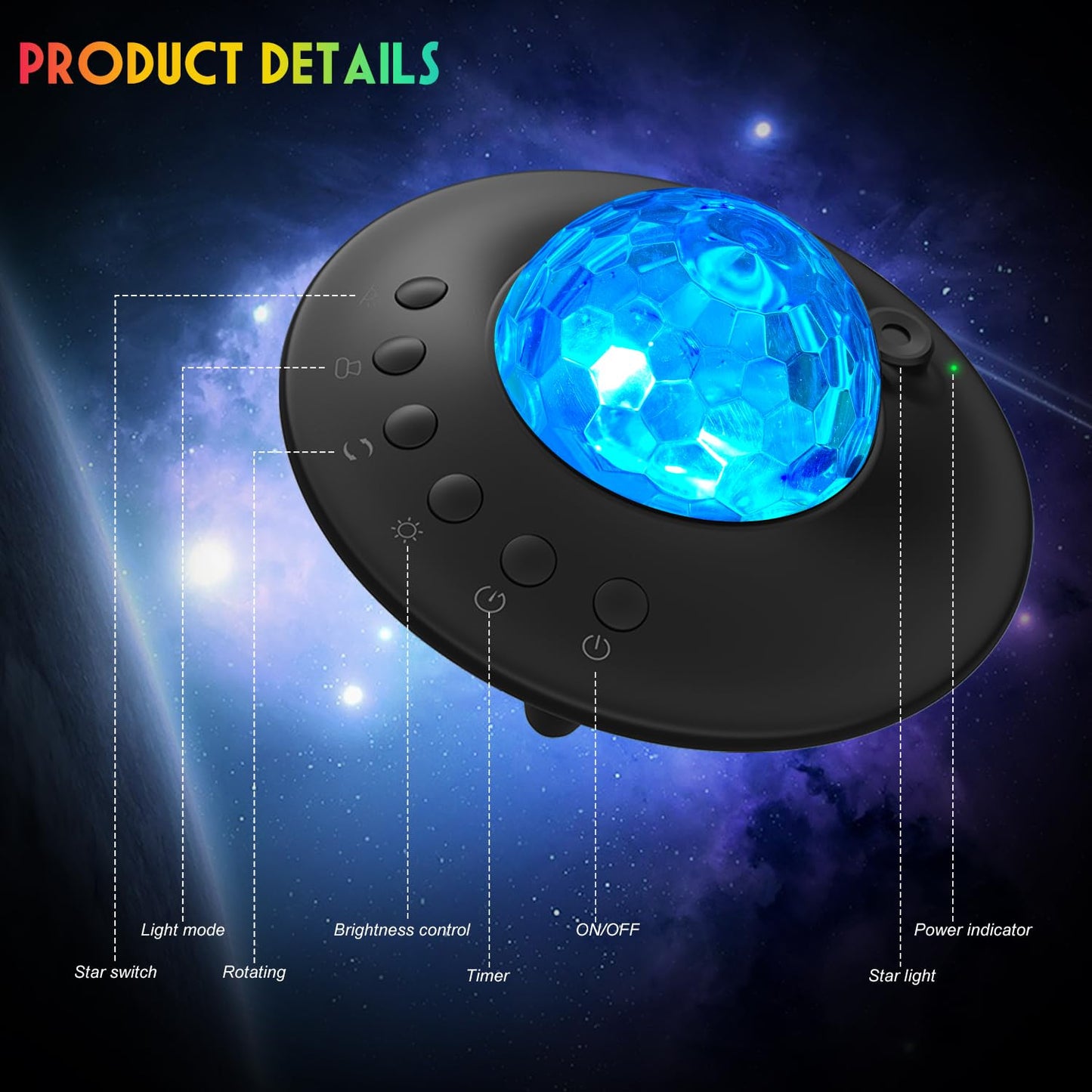 Space Star Projector,Galaxy Projector,Starry Nebula Ceiling LED Lamp with Timer,Remote and Adjustable Brightness,Night Light for Kids Adults,Home Decor,Gifts for Christmas,Birthdays,Valentine's Day