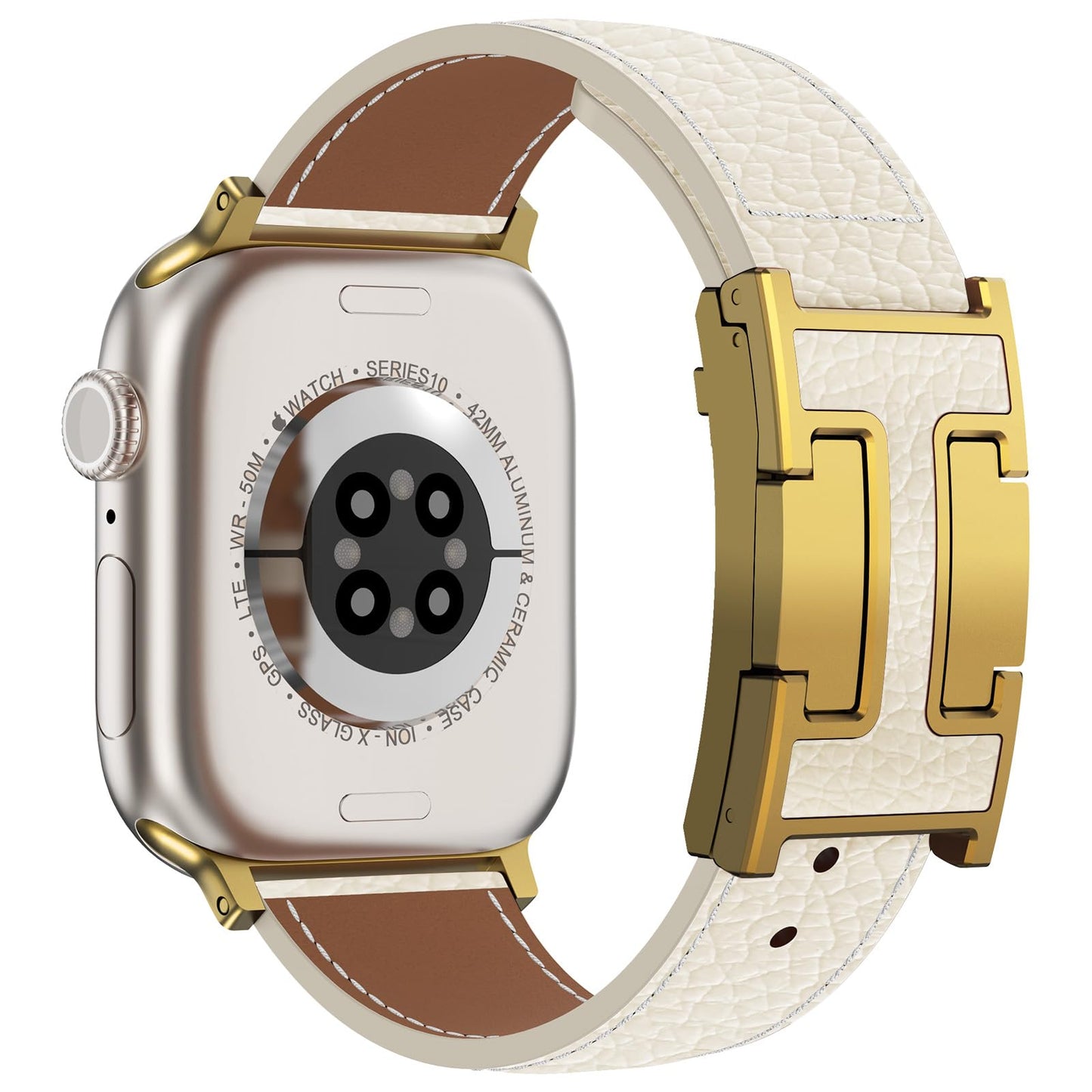 Leather Magnetic Watch Band Compatible with Apple Watch Ultra Band 49mm 46mm 45mm 44mm 42mm 41mm 40mm 38mm Replacement Strap for Women Men iWatch Ultra 3/2/1/SE3/Series 11/10/9/8/7/6/5/4/3/2/1