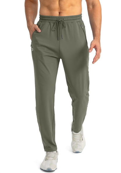 G Gradual Men's Sweatpants with Zipper Pockets Tapered Joggers for Men Athletic Pants for Workout, Jogging, Running (Sage Green, XX-Large)