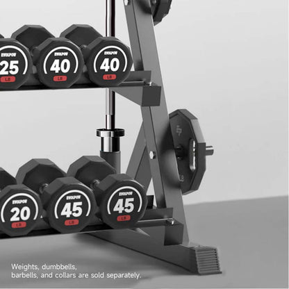 VIODEX 3 Tier Multifunctional Dumbbells Weights Barbells Rack, 1100 lbs Weight Capacity (Rack Only)